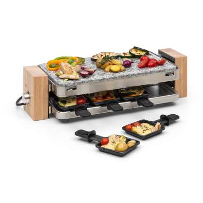 Klarstein Prime-Rib, raclette grill, 1500 W, természetes kőlemez, rozsdamentes cél konstrukció