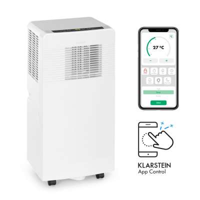 Klarstein Ice Block Ecosmart 7, mobil klíma, 3 az 1-ben, 7000 BTU, alkalmazásvezérlés, fehér