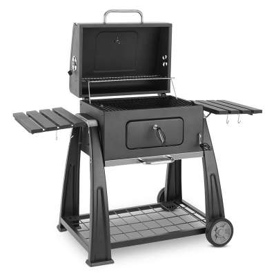 Klarstein Bigfoot faszenes grillező, füstölő, BBQ grill, 55 x 40 cm, acél, fekete