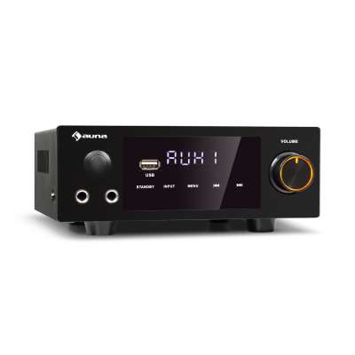 Auna AMP-2 DG, sztereó HiFi erősítő, 2 x 50 W, RMS, BT/USB, digitális optikai & koaxiális bemenet