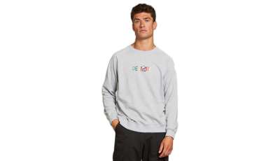 Dedicated Sweatshirt Malmoe Peanuts Logo Grey Melange