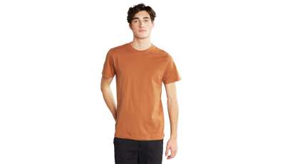 Dedicated T-shirt Stockholm Base Rawhide Brown