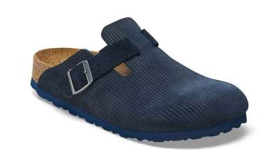 Birkenstock Boston Suede Leather Embossed Narrow Fit