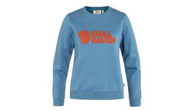 Fjällräven Logo Sweater W Dawn Blue - Terracotta Brown
