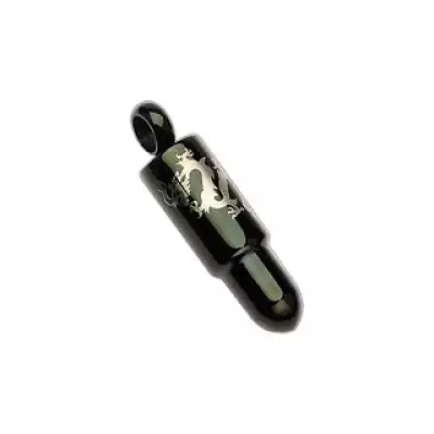 Acél medál - fekete lőszer sárkány motívummal