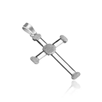 Medál 925-ös ezüstből - szemcsés végek és közép