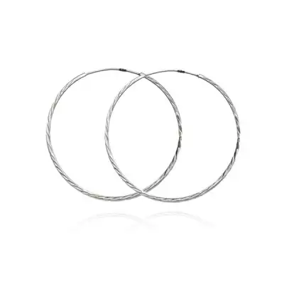 Sterling ezüst fülbevaló - ragyogó keskeny karikák, 30 mm