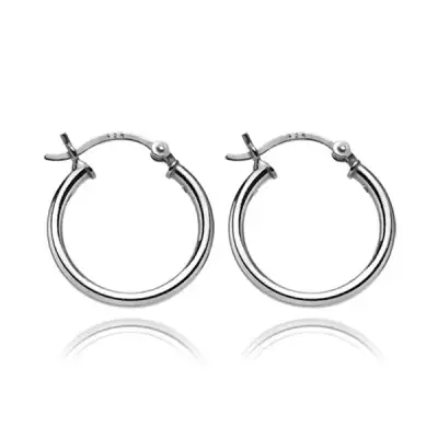 Fülbevaló 925 ezüstből - sima vastag karika, 15 mm