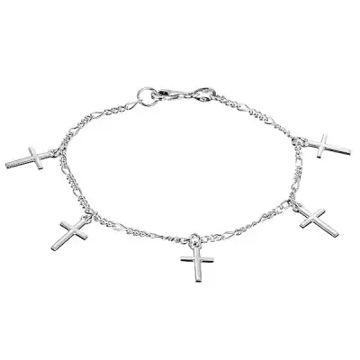 Karkötő 925 ezüstből - lánc és latin kereszt függők