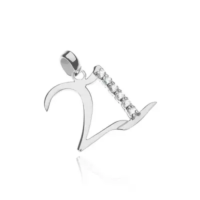 925 ezüst függő - díszes 21, beágyazott tiszta kövek