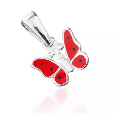 Medál 925-ös ezüstből - pirosszárnyú lepke