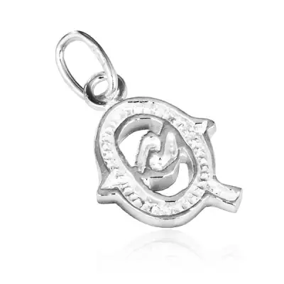 925 ezüst medál - nyomtatott Q betű dekorációval