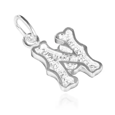 Sterling ezüst medál - mintázott N betű