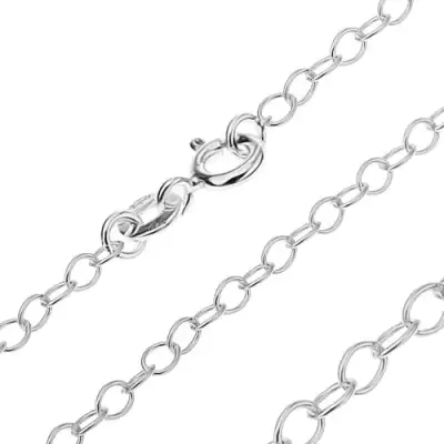 Ezüst nyaklánc - keskeny ovális szemek, 2,4 mm