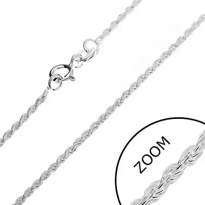 Ezüst nyaklánc - csiszolt spirál, 1,5 mm