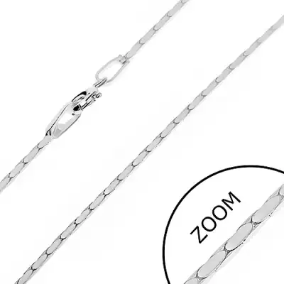 925 ezüst nyaklánc - oválisok szögletes élekkel, 1 mm