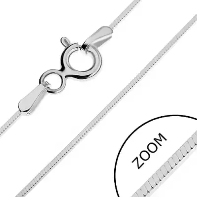 Ezüst nyaklánc - vékony négyszögletes vonal, 0,65 mm