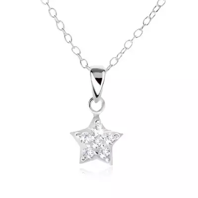 Nyakék 925 ezüstből, lánc és cirkóniás csillag