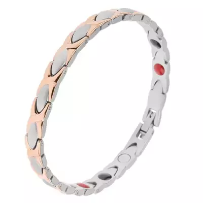 Acél karkötő réz és ezüst színben, 