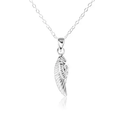 Ezüst nyakék 925, díszesen gravírozott angyalszárny