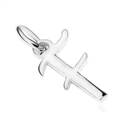 Fényes 925 ezüst medál, nagy nyomtatott díszes