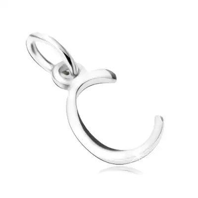 Fényes 925 ezüst medál, sima betű 