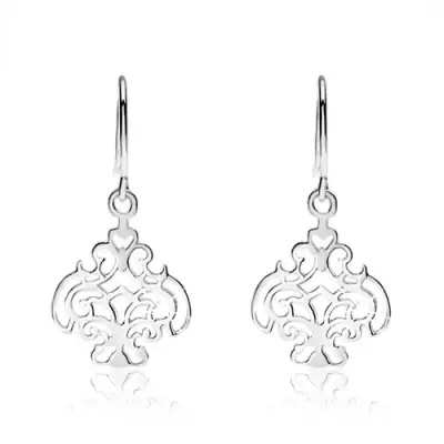 925 ezüst fülbevaló, kivágott minták, afrikai horgok