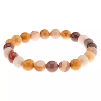 Rugalmas karkötő, különböző színű gyöngyökből gumira fűzve