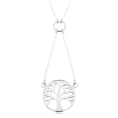 925 ezüst nyakék, nyaklánc és medál - életfa karikában