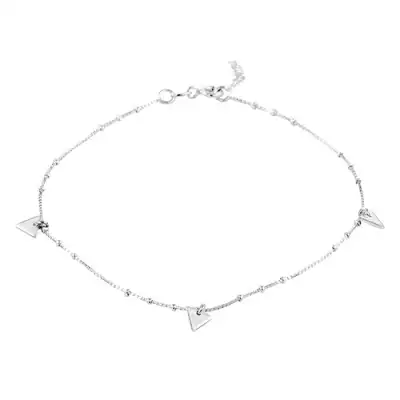 925 ezüst bokalánc, három háromszög szögletes láncon golyókkal