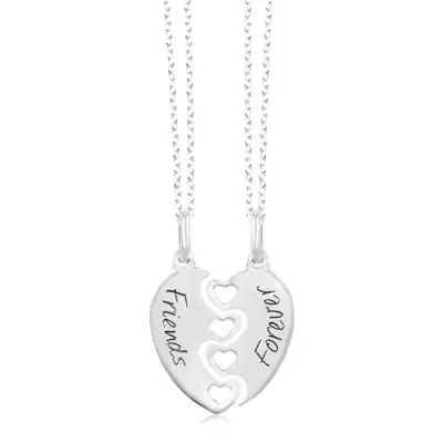 Két nyakék - kettétört szív Friends Forever, 925 ezüst