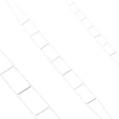 925 ezüst nyaklánc, két lánc egyenes pálcikákkal összekötve