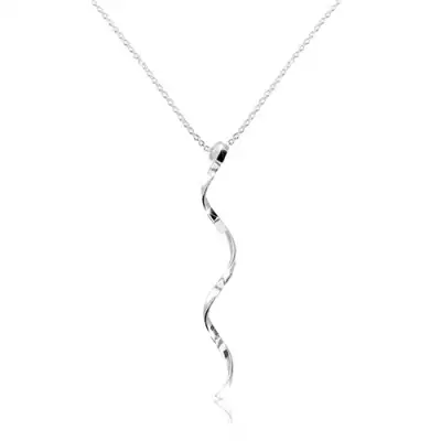 925 ezüst nyakék - spirálisan hajlított sáv, vékony nyaklánc