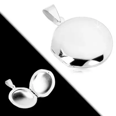 925 ezüst medál - kerek medallion fényes felülettel