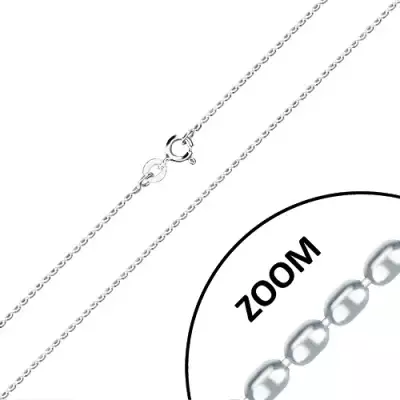 Lánc 925 ezüstből - hosszúkás hengerek és rövid pálcák, 1,8 mm