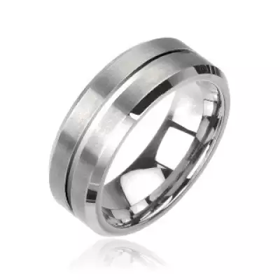 Wolfram gyűrű - csiszolt, ezüst - Nagyság_ 51