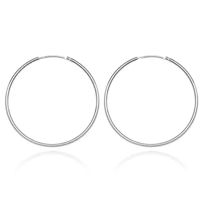925 ezüst fülbevaló - vékony, finom karika, 22 mm