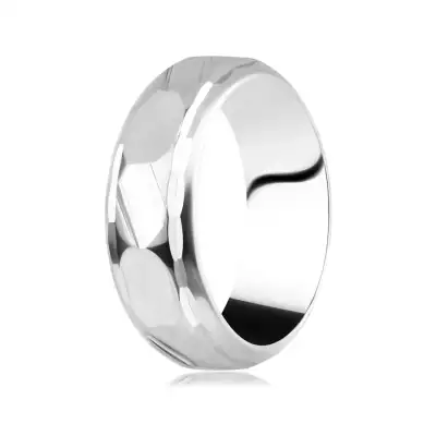 Gyűrű ezüstből - csiszolt szabálytalan sáv - Nagyság_ 55