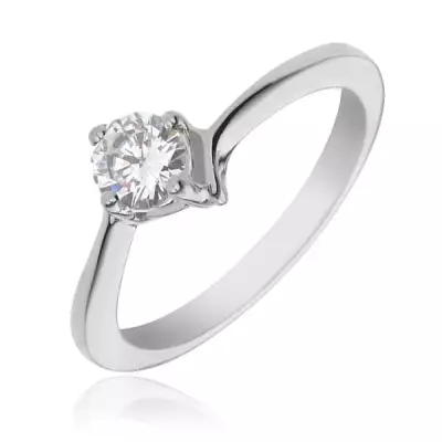 925 ezüst gyűrű - tiszta cirkónia négyzetes dupla kehelyben - Nagyság_ 60