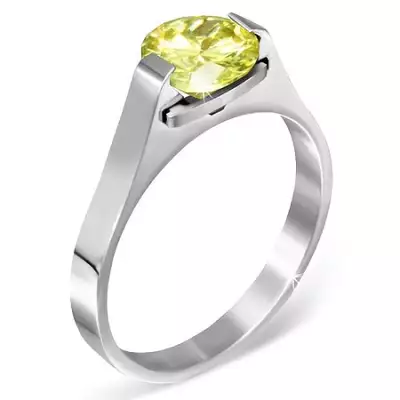 Nemesacél gyűrű - sárga 