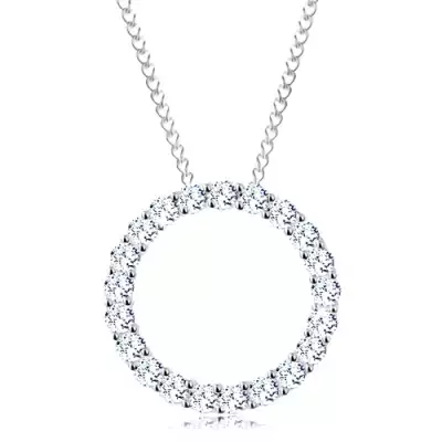925 ezüst nyakék, nyaklánc medállal, csillogó cirkóniás karika