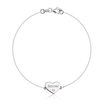 Karkötő 925 ezüstből – szabályos szív 