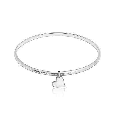 925 ezüst karperec, felhúzható – szimmetrikus tükörfényes szív