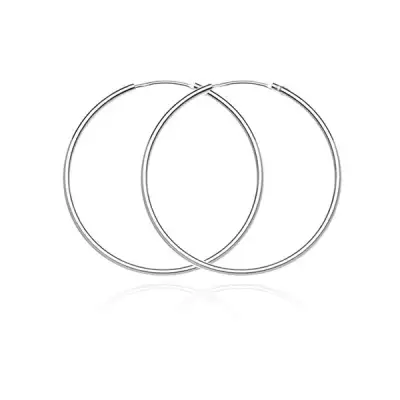 Karika fülbevaló 925-ös ezüstből - egyszerű, finom dizájn, 30 mm