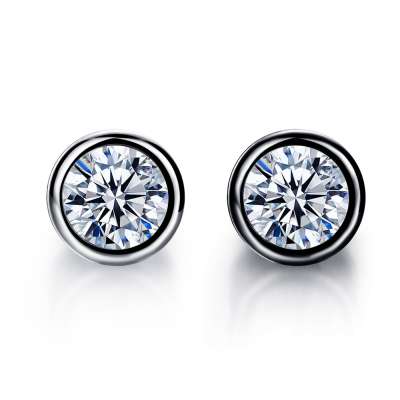 Acél álfültágító  - hegyes, átlátszó cirkóniával, különböző színekben - A cirkónia színe: Fekete - Átlátszó