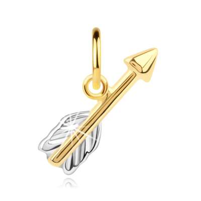 14K kombinált arany medál - repülő nyílvessző gravírozott szárnyakkal