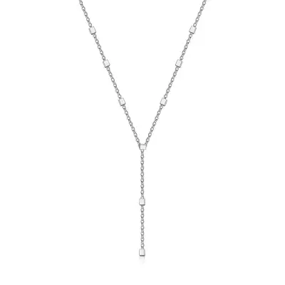 925 Ezüst nyaklánc - vékony lánc, kis kockák