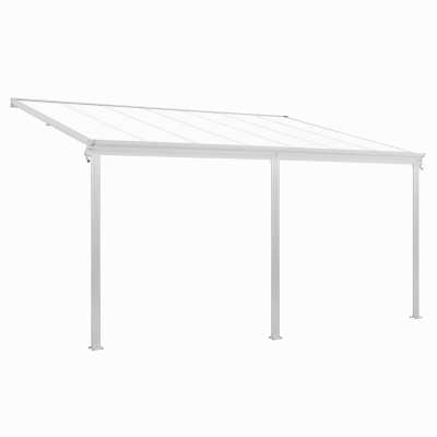 Pergola Borneo 5,5x3m, fehér duplafalú szerkezettel