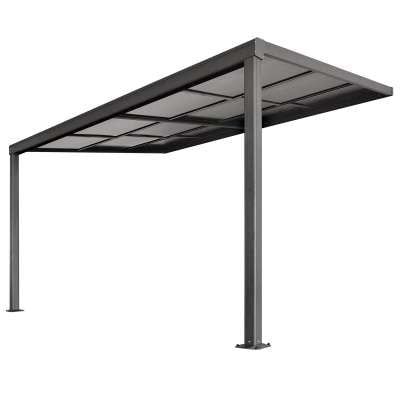 Pergola Jakarta 4x3m polikarbonáttal, sötétszürke