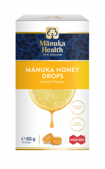 Manuka Health Citrom ízű cukorkák Manuka mézzel MGO™ 400+, 65g